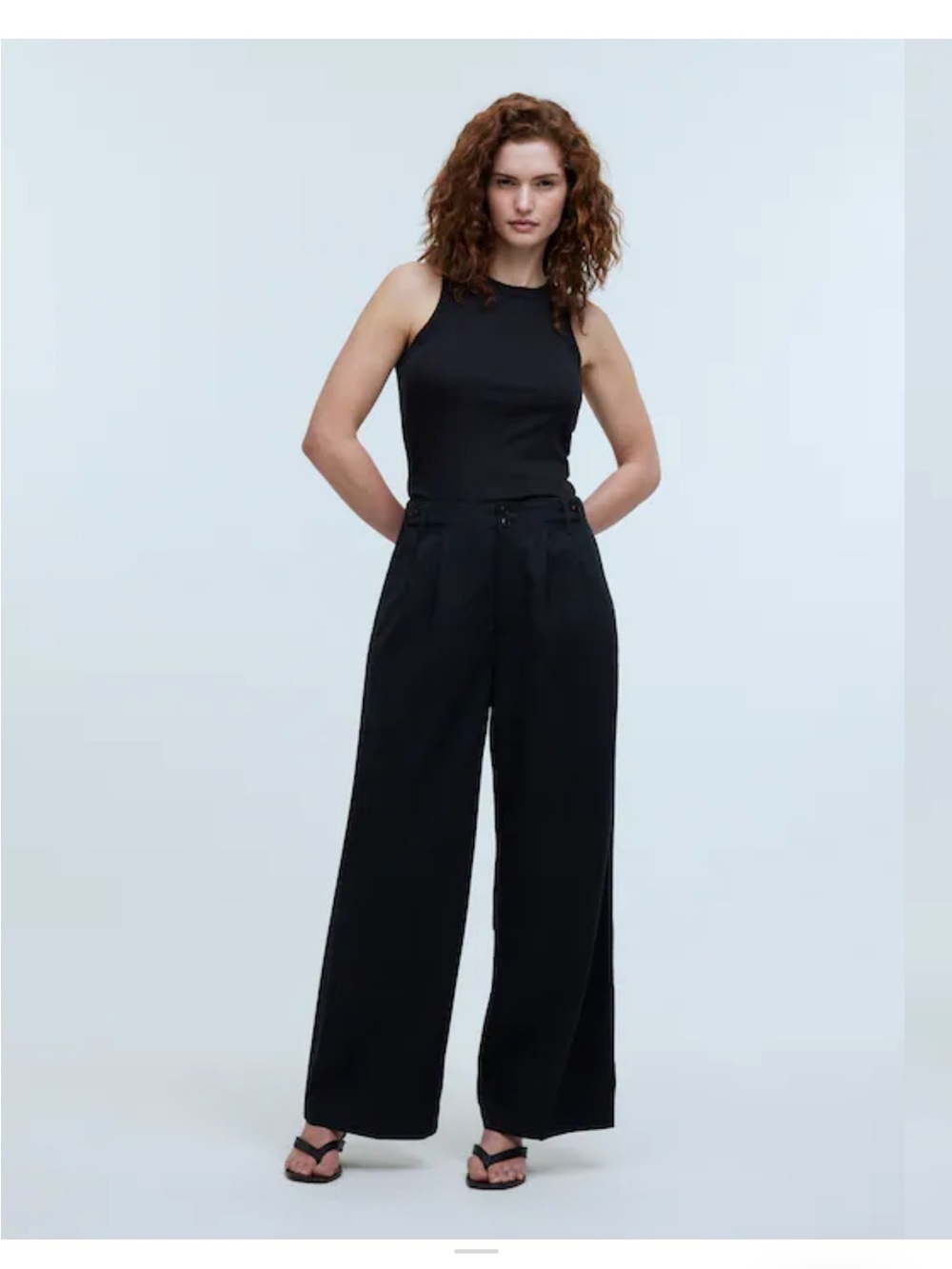 Madewell The Curvy Harlow Wide-Leg Pant in Drapey Twill size 2P